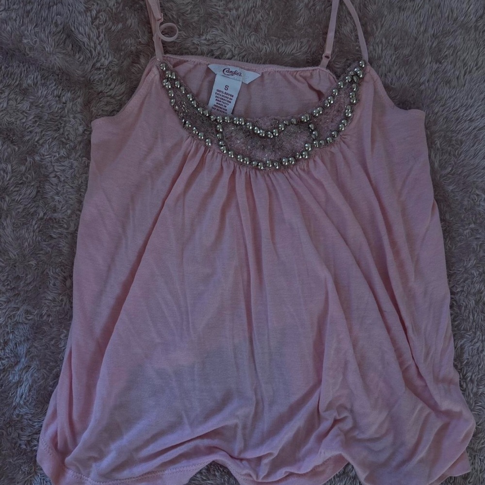 Y2k pink cami top